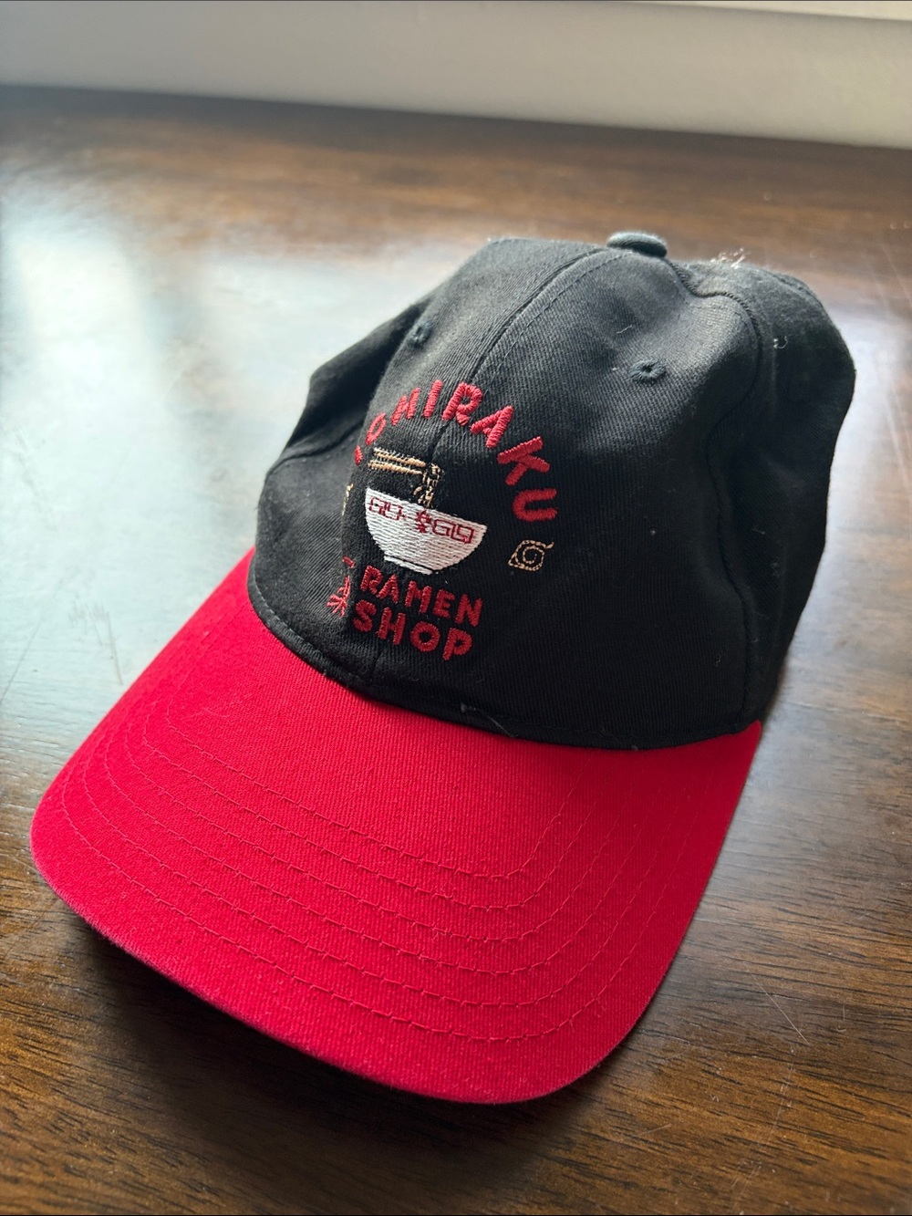 Naruto Ichiraku Ramen Shop Two-Tone Baseball Cap - Black & Red